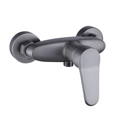 銅槍灰色混水閥冷熱水龍頭浴室沐浴花灑套裝浴缸混合開關淋浴龍頭