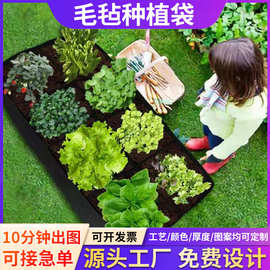 多格蔬菜种植袋圆形毛毡种植床方形阳台土豆毛毡筐阳台蔬菜种植袋