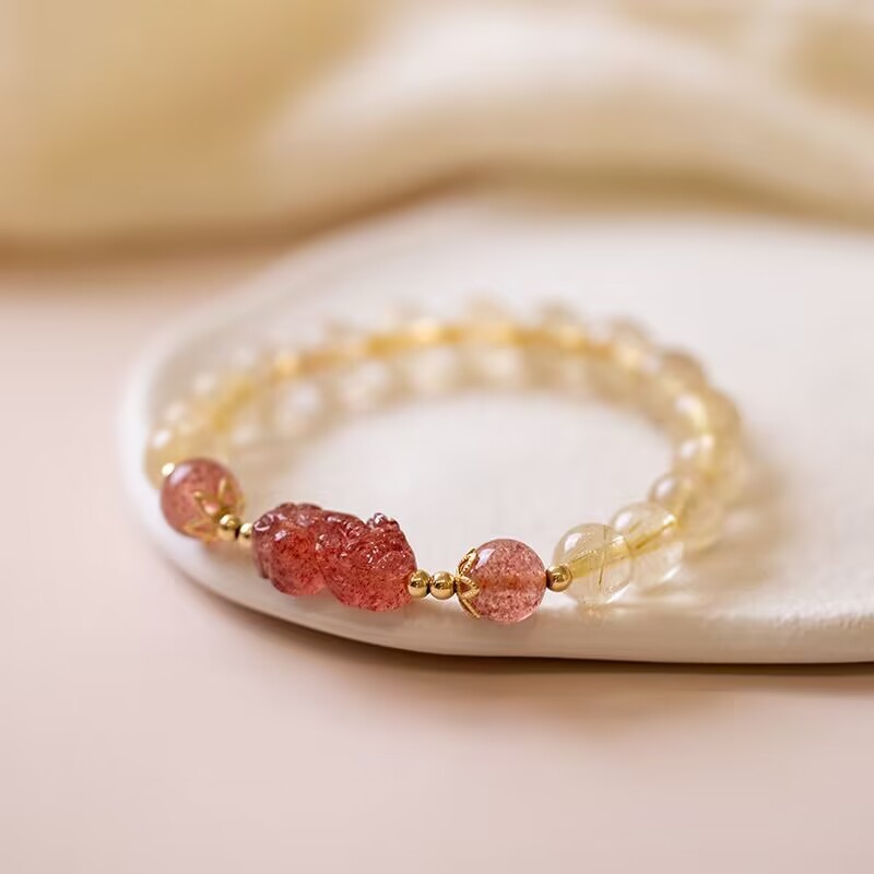 Crystal, bracelet, for luck