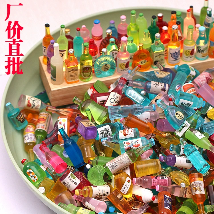 Small realistic food play, creative bottle, accessory, wholesale, handmade