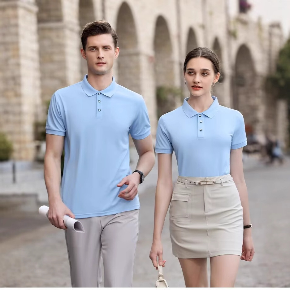 POLO camiseta de hombre de manga corta casual lujo ligero de negocios verano nuevo collar blusa de color sólido media manga pedidos de comercio exterior