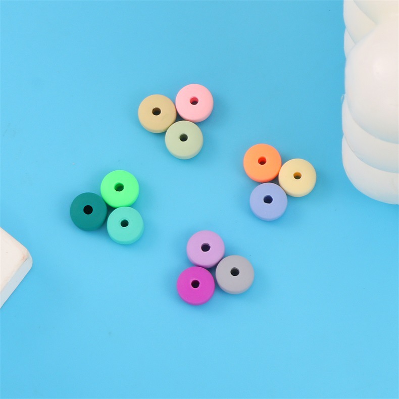 100 Pieces Soft Clay Solid Color Beads display picture 2