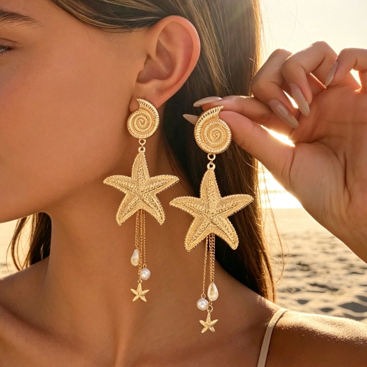 marine brand earrings pearl