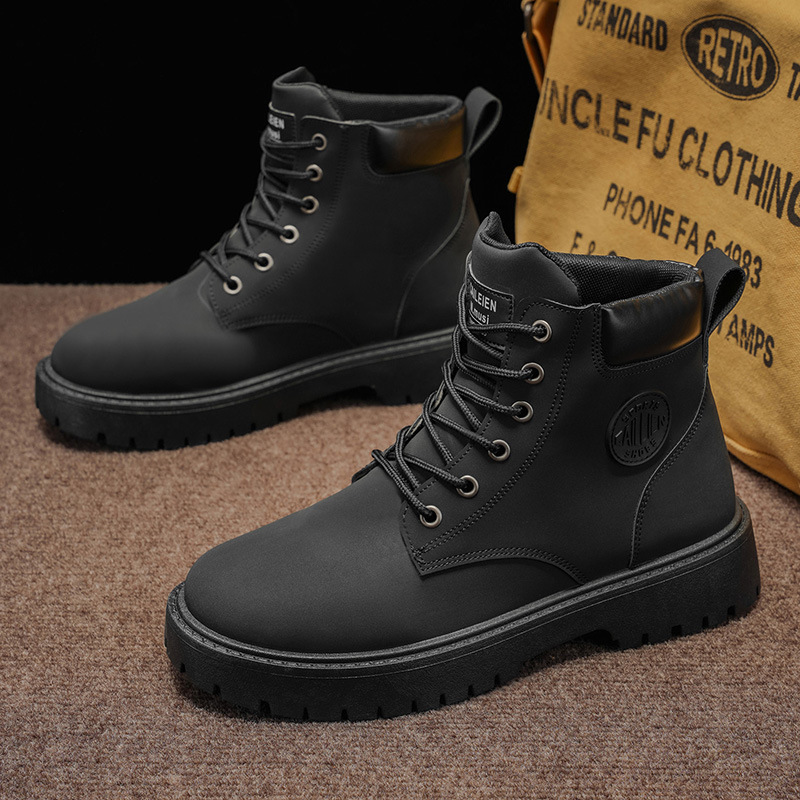 Botas Martin Estilo Retro para Hombre de Microfibra, Transpirable y Antideslizante, para Uso Diario image 5