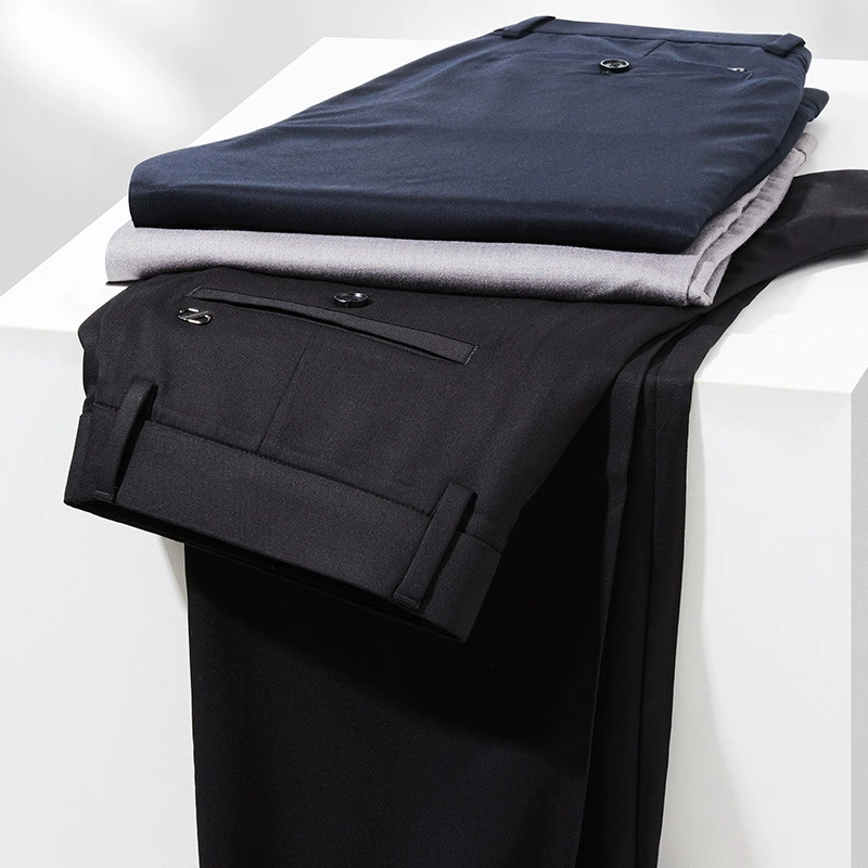 Мужские летние повседневные брюки из антибактериального шелка 5А, новинка 2025 года, деловые брюки, прямые брюки для молодежи и среднего возраста