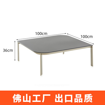 Sofá de acero inoxidable al aire libre patio terraza ocio muebles de metal a prueba de lluvia balcón de protección solar mesa de comedor ocio silla de comedor image 16