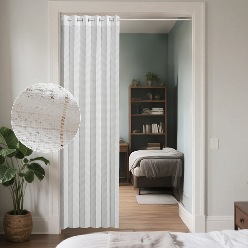Japanese-style folding door curtain 2025 new invisible partition bedroom kitchen study aisle shade curtain door curtain cross-border
