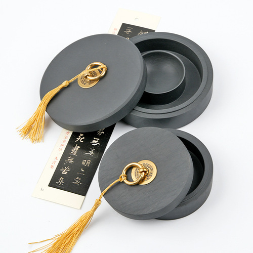 Manufacturer's Four Treasures New Hot Pot Inkstone 4 inches 5 inches 6 inches evaporation is not easy to dry ink with cover ink pool ink sea