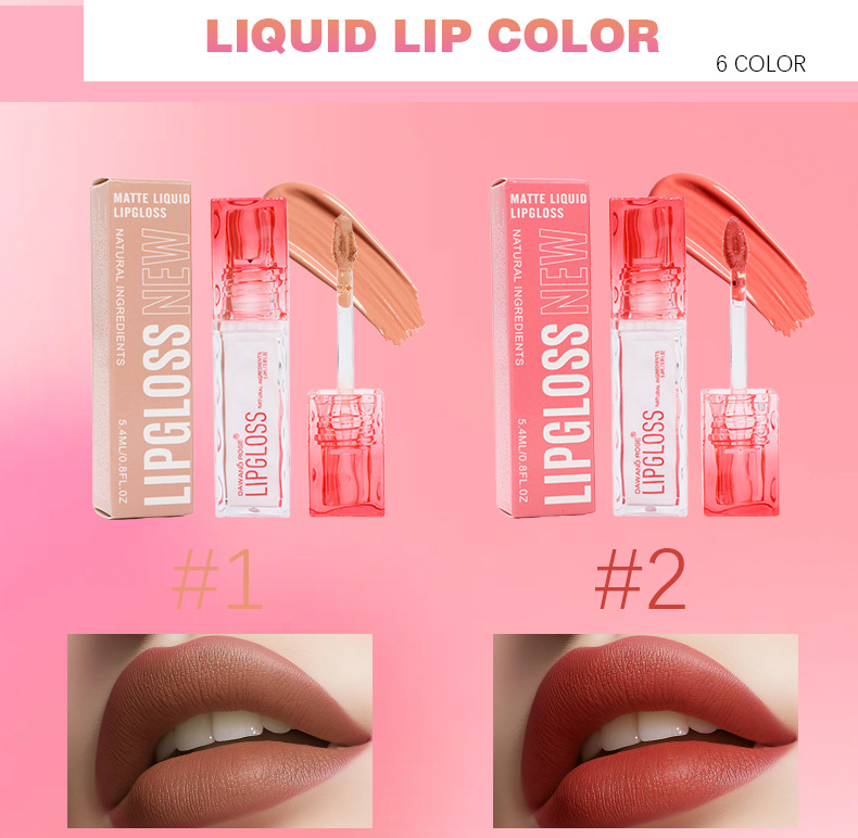 Velvet Matte Liquid Lipstick Nude Waterproof Long-lasting Gloss_voghion.com
