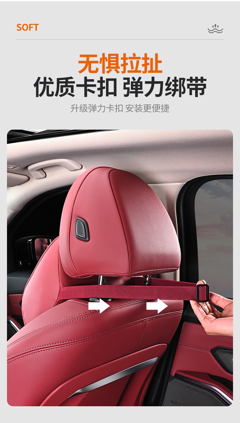 Car waist support car headrest universal car waist pillow cushion memory foam neck pillow seat cushion original car texture