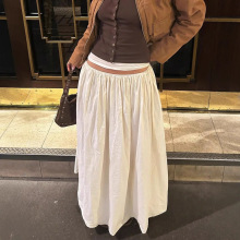 2025跨境新款小个子半身裙设计感小众文艺蓬蓬裙花苞显瘦长裙子