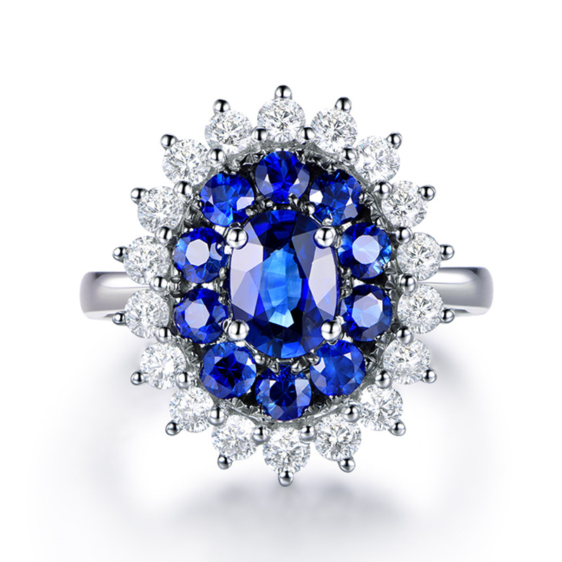 Anillo estilo princesa diana con zafiro joya chapada en oro mujer_voghion.com