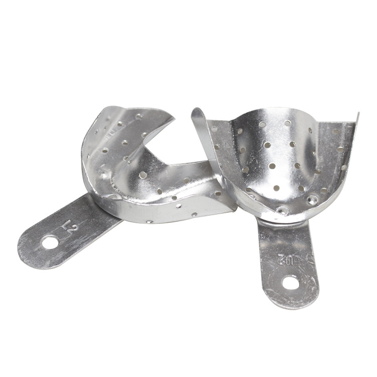 Transfronterizo dental oral soporte dental impresión de aluminio bandeja dental molde bandeja de yeso super duro soporte dental desechable