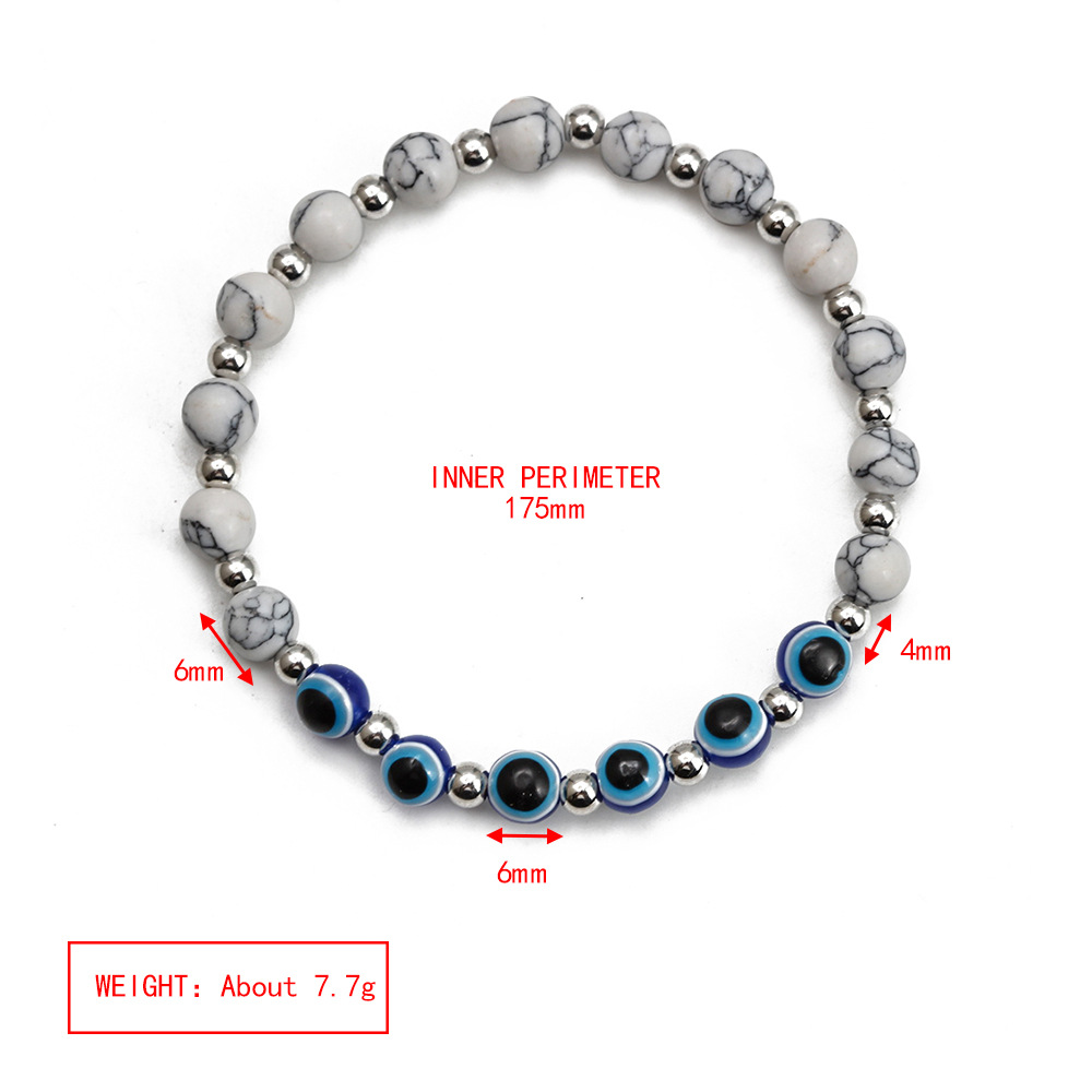 Simple Style Eye Copper Beaded Bracelets 1 Piece