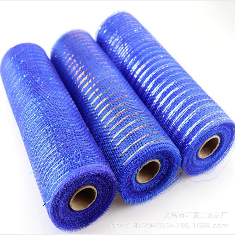 Flor neta Amazon Navidad cinta malla plástico múltiple oro pantalla de seda Halloween Pascua 26cm * 10 yardas