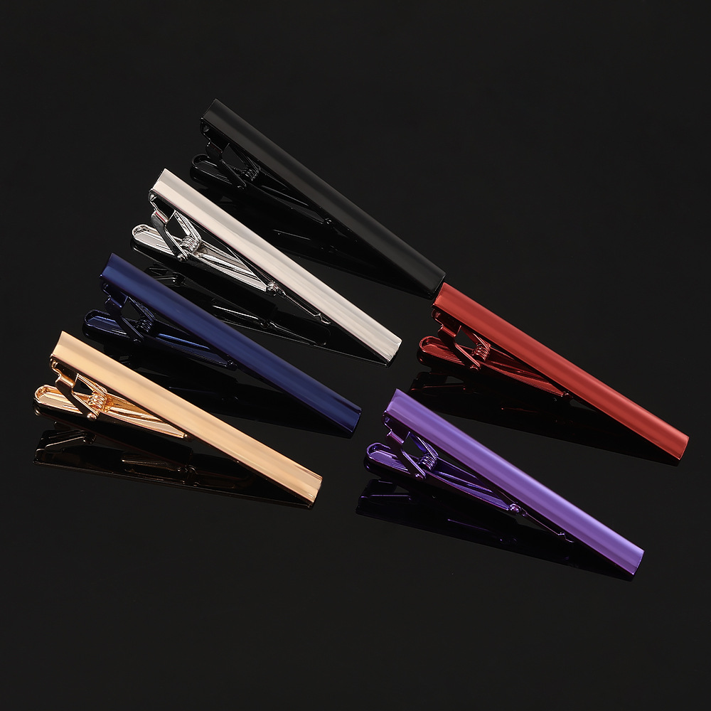trendy men's electrophoresis colored metal copper tie clip business tie clip accessories source factory spot new products_voghion.com