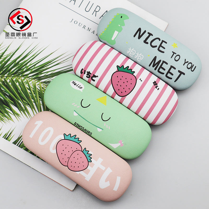 眼镜盒厂家批发卡通铁盒儿童款近视镜眼睛盒子包装盒收纳盒可定制|ms