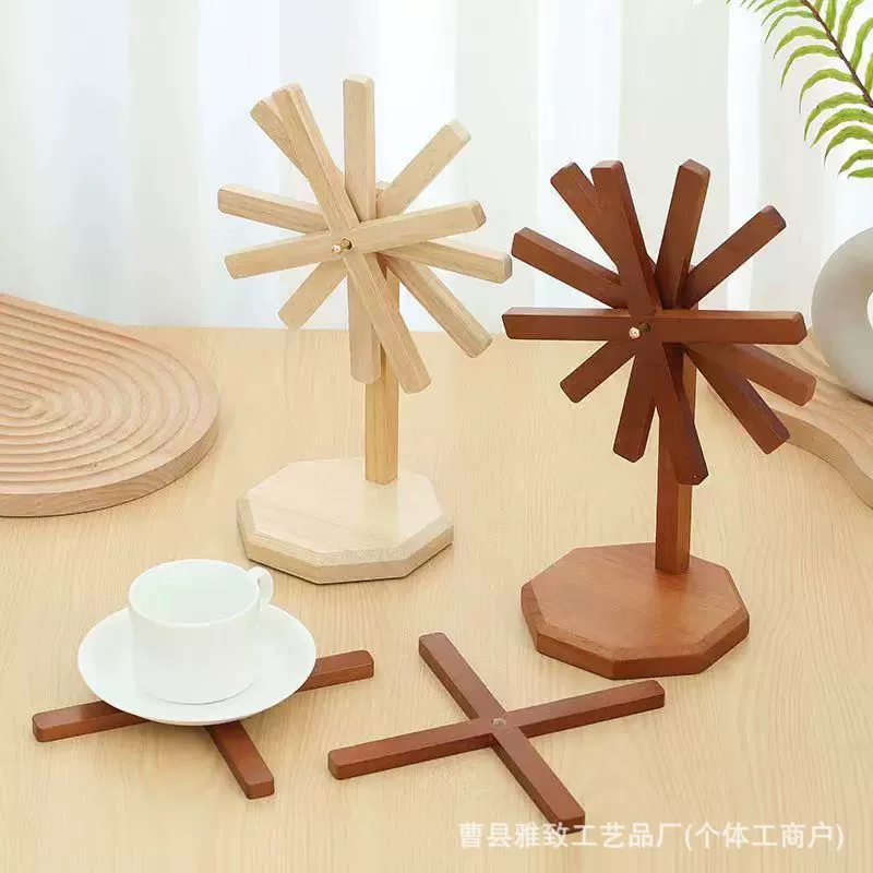 Креативная ветряная мельница в форме подставки из цельного дерева многофункциональный домашний обеденный стол