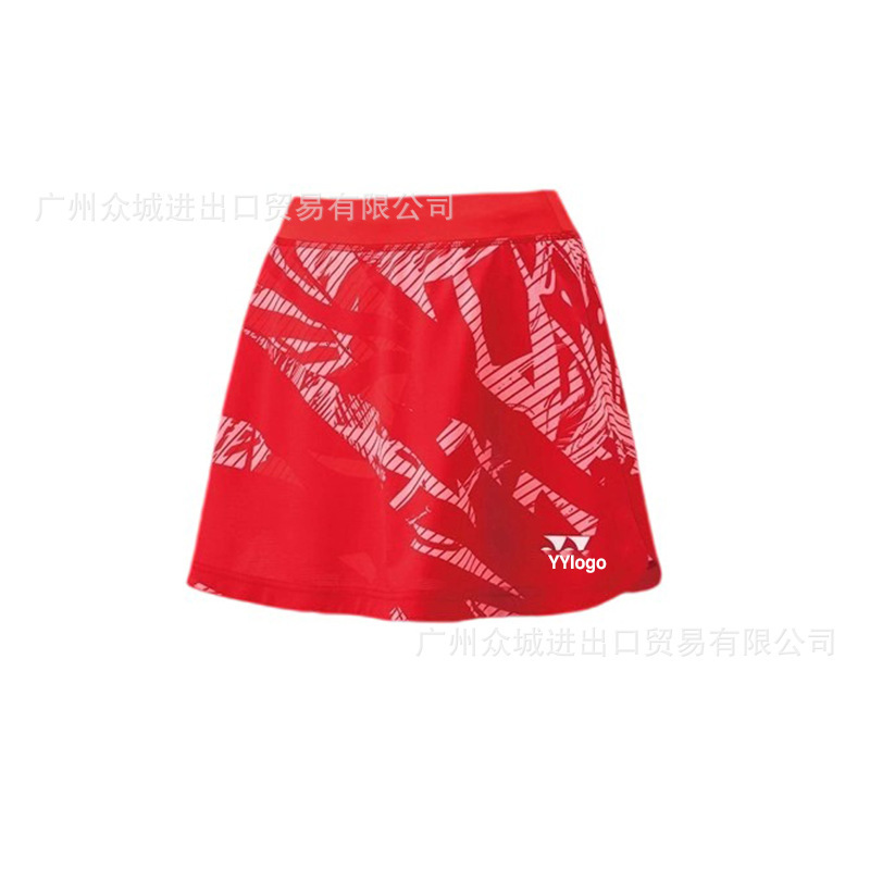 YY夏羽毛球服速乾男性半袖女性服小飛袖国羽大試合服半ズボンスカート通気印字|undefined