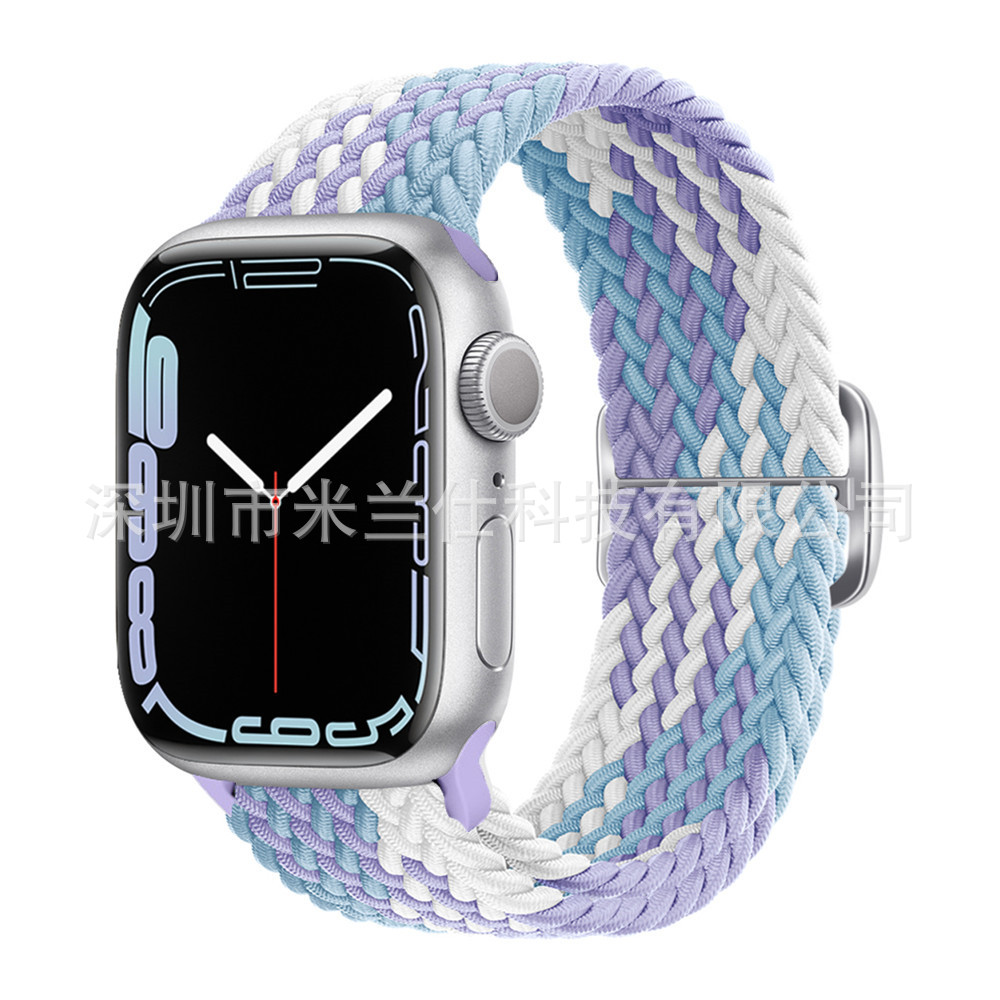 Nylon tejido para Apple iwatch456789 Apple ultra2 hebilla deslizante elástica S9 correa de reloj fabricante