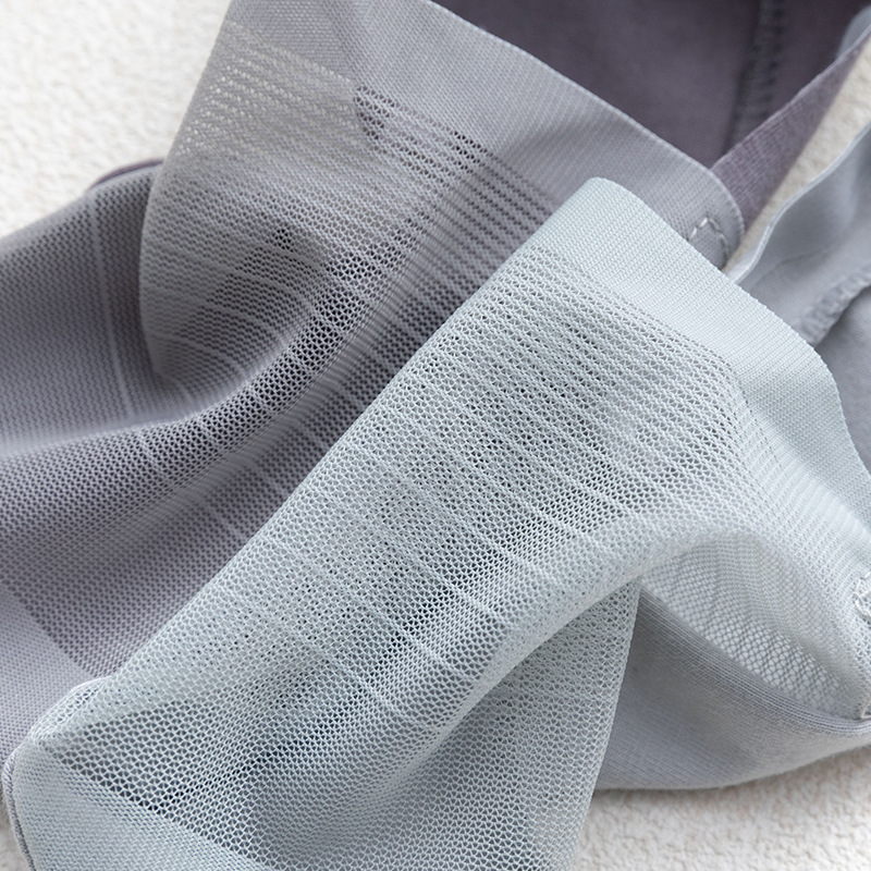 Calcetines invisibles de verano de los hombres calcetines delgados de seda de hielo a rayas finas de corte bajo de silicona antideslizante talón simple barco Calcetines