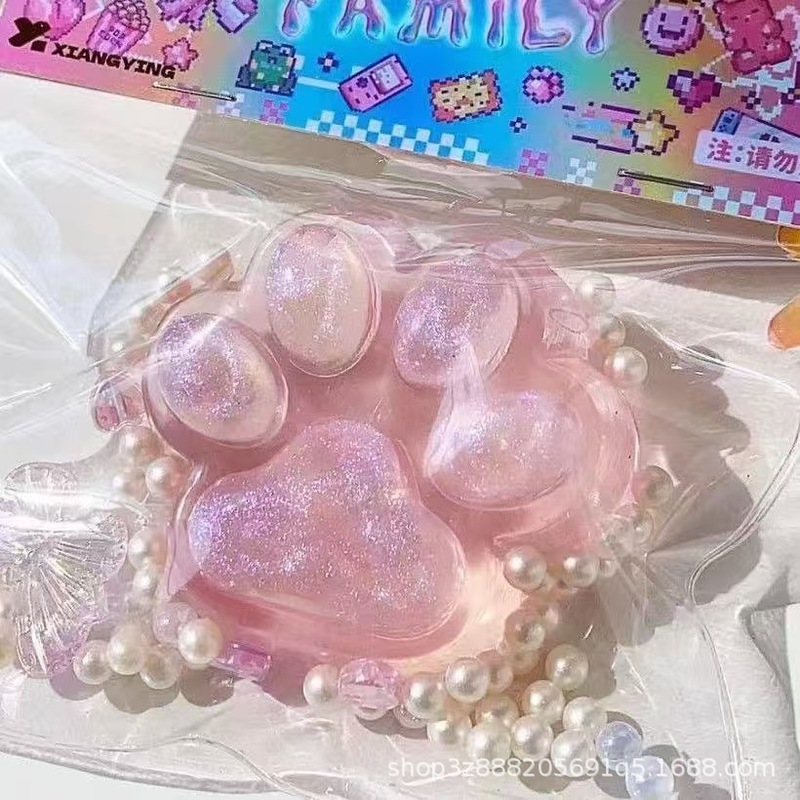 小紅書と同じスタイルのぬいぐるみ猫の爪ピンチ減圧おもちゃ超ソフト粘土感食品おもちゃピンチ減圧おもちゃ|undefined