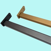 中宗枪灰色方形加厚衣柜挂衣杆顶装衣通柜子内防滑静音转角挂衣杆