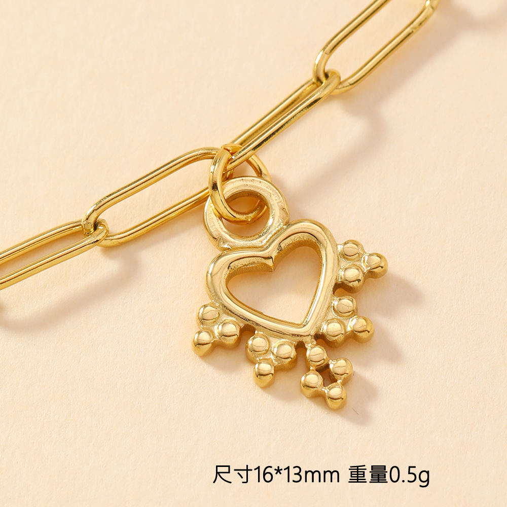 Colgante único Acero inoxidable Joyería de fundición Calavera Cruz Amor Flor Pulsera Collar Diy Accesorios Colgante