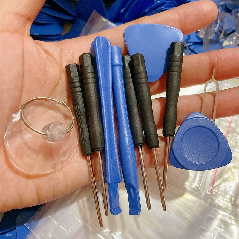 Screwdriver, glasses, mobile phone