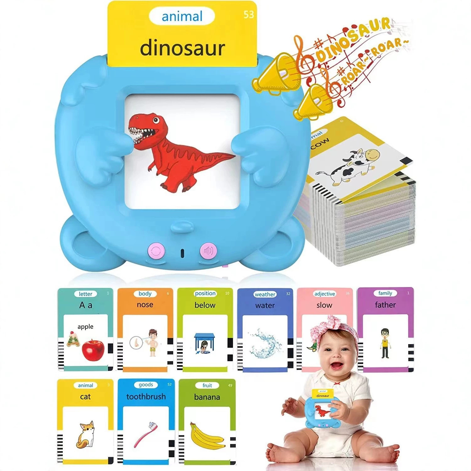 Nueva Tarjeta de iluminación de inteligencia máquina de educación temprana inteligencia infantil máquina de tarjetas de inglés máquina de educación temprana juguetes de inteligencia de audio image 3