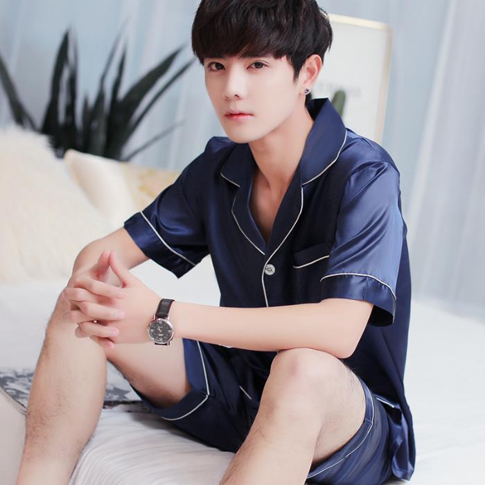 zd-422#로얄 블루 아이스 실크 맨