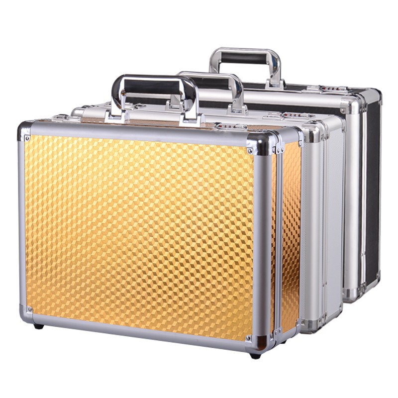 手持ち式暗証番号ロックアルミ合金箱多機能金属工具資料ファイル銭箱収納マイク音カード