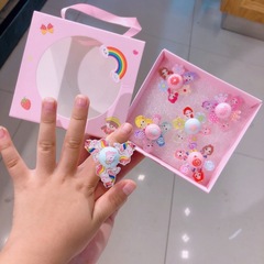 Children's Cartoon Rotating Ring Male and Female Baby Hand Jewelry Toy Ring Kindergarten Birthday Small Gift Wholesale