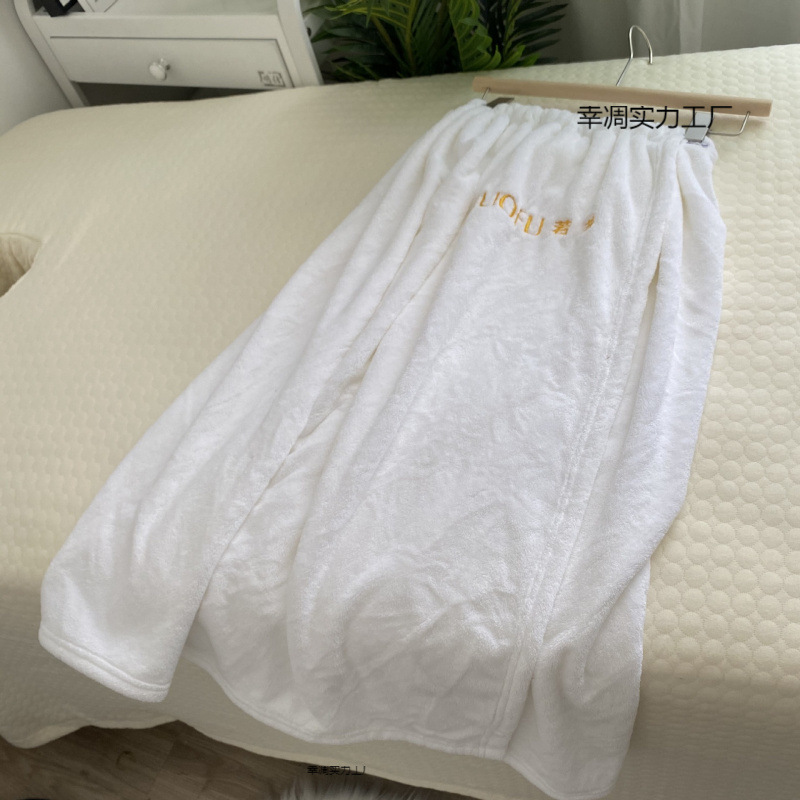 병원 목욕 스커트 피부 관리 클럽 튜브 탑 목욕 스커트 하이 엔드 퓨어 코튼 화이트 베이비 벨벳