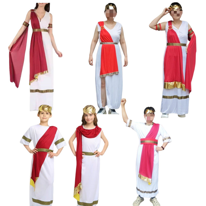 Halloween Kidsren's Egyptian Pharaoh Cleopatra Princess Performance Clothes Greek Prince Roman Warrior Knight Costume