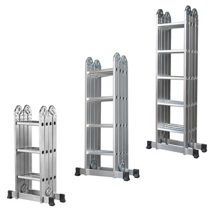 Manufacturer Export Multifunctional Joint Ladder Aluminum Alloy Herringbone Foldableing Ladder 4X3 Home Project