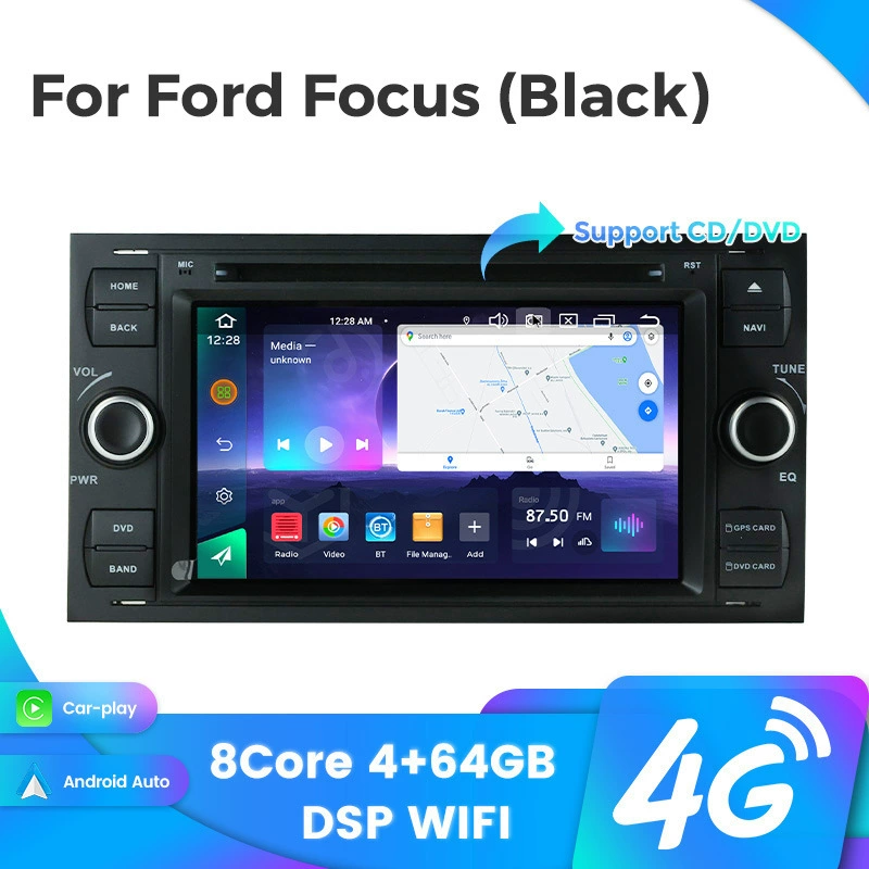 Подходит для Ford, модернизация на Android с функцией реверса и CarPlay, экран для замены DVD