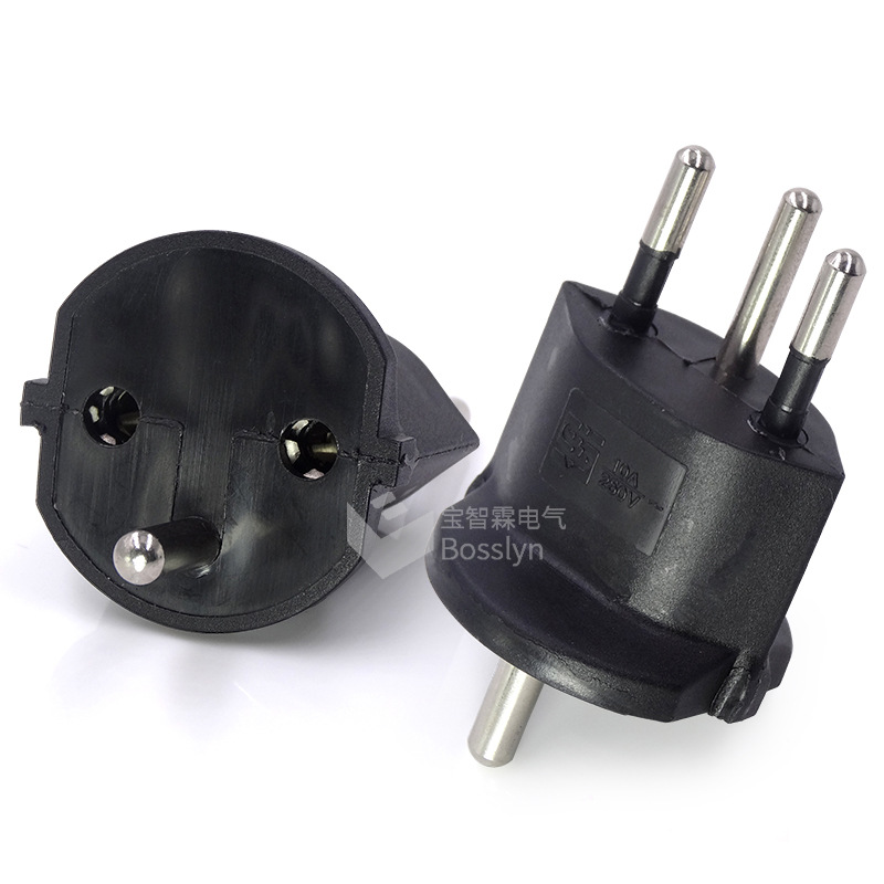 供应欧式转瑞士插头法式转瑞士插座 德式转瑞士插头瑞士转换插头