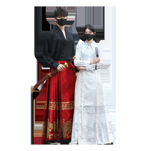 Original Summer Maodian Skirt Men's Hanfu New Chinese Style Maodian Skirt Set Daily Commute Ming Style Hanfu Women Couple