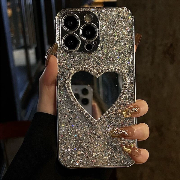 Electroplated glue glitter + love mirror