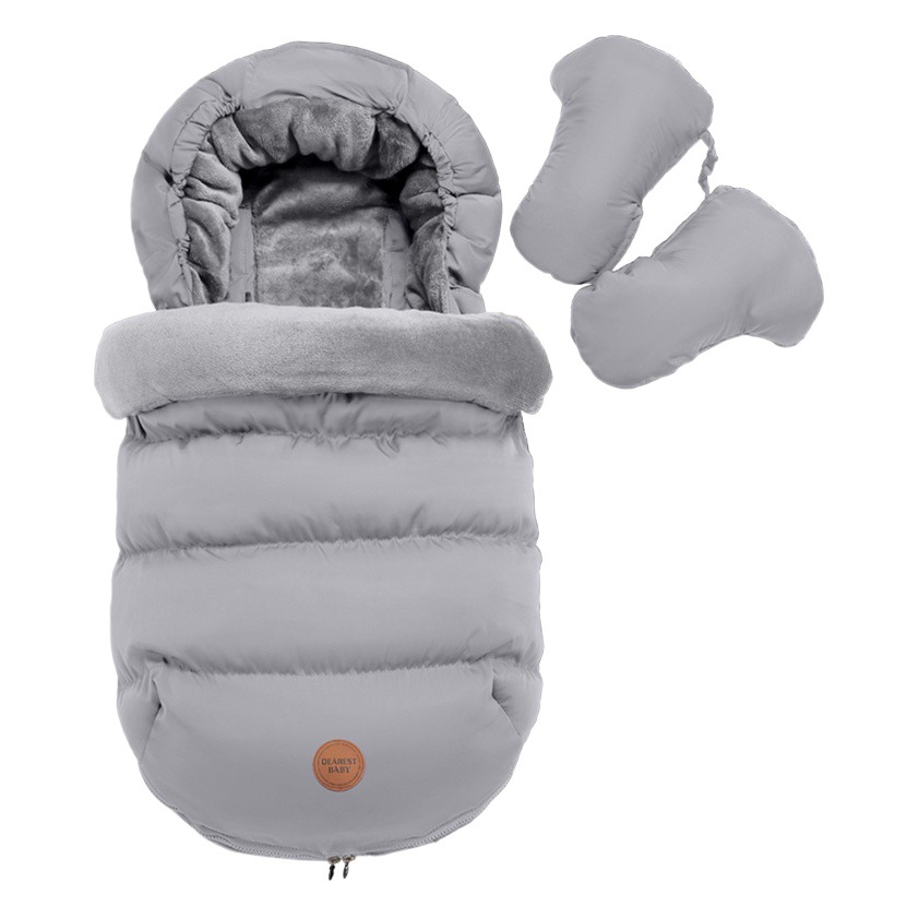 Manta antipatadas para recién nacidos para cochecito de otoño e invierno, cálida y a prueba de frío, saco de dormir grueso para bebé que previene sobresaltos, venta directa de fábrica.