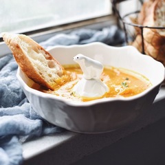 北欧のかわいい熊の食事の碗の家庭用の顔の碗のスープの碗のアイデアの氷山のホッキョクグマの果物のサラダの碗のデザートの碗