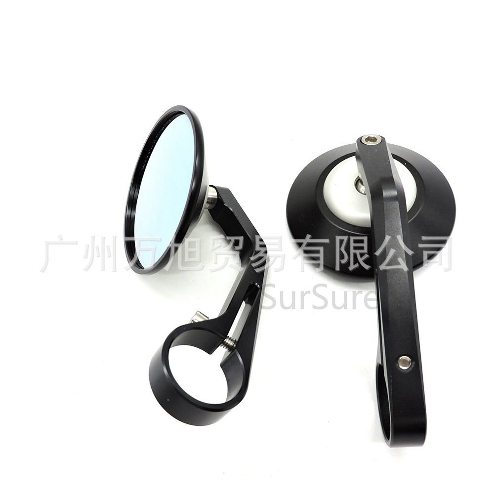 22mm Universal Scooter Electric Vehicle Small Round Mirror Wide-Angle Motorcycle Rearview Mirror Cnc Modified Handlebar Mirror