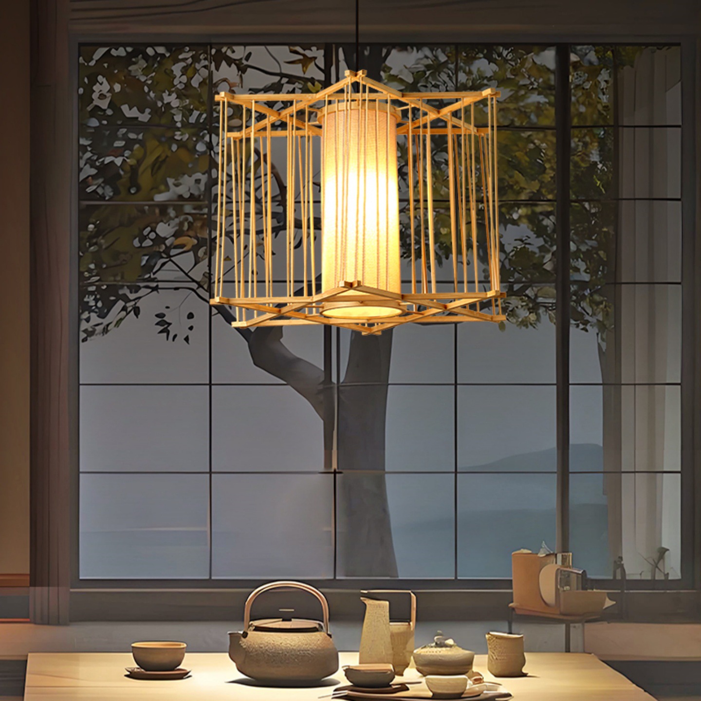 Nuevo restaurante chino Chandelier bar creativo Hotpot tienda de ropa comercial Zen sala de té Chandelier hotel