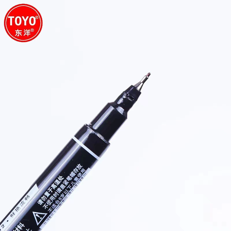 Маркер TOYO Toyo TM192, тонкий наконечник, крючковый наконечник, маленький двусторонний масляный маркер для детской росписи