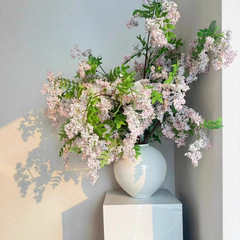 高級で高品質な槐の花の造花、リビング、ダイニングテーブル、ショーウィンドウの装飾、雰囲気のある造花、装飾品、花束