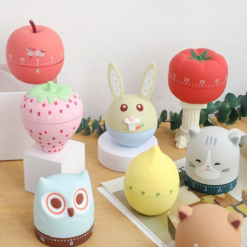 Cartoon time manager student study work efficiency timer kitchen mechanical reminder timer alarm clock