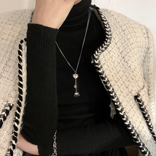 大象項鏈女復古925純銀泰銀韓版東大門時尚新款毛衣鏈小眾設計感