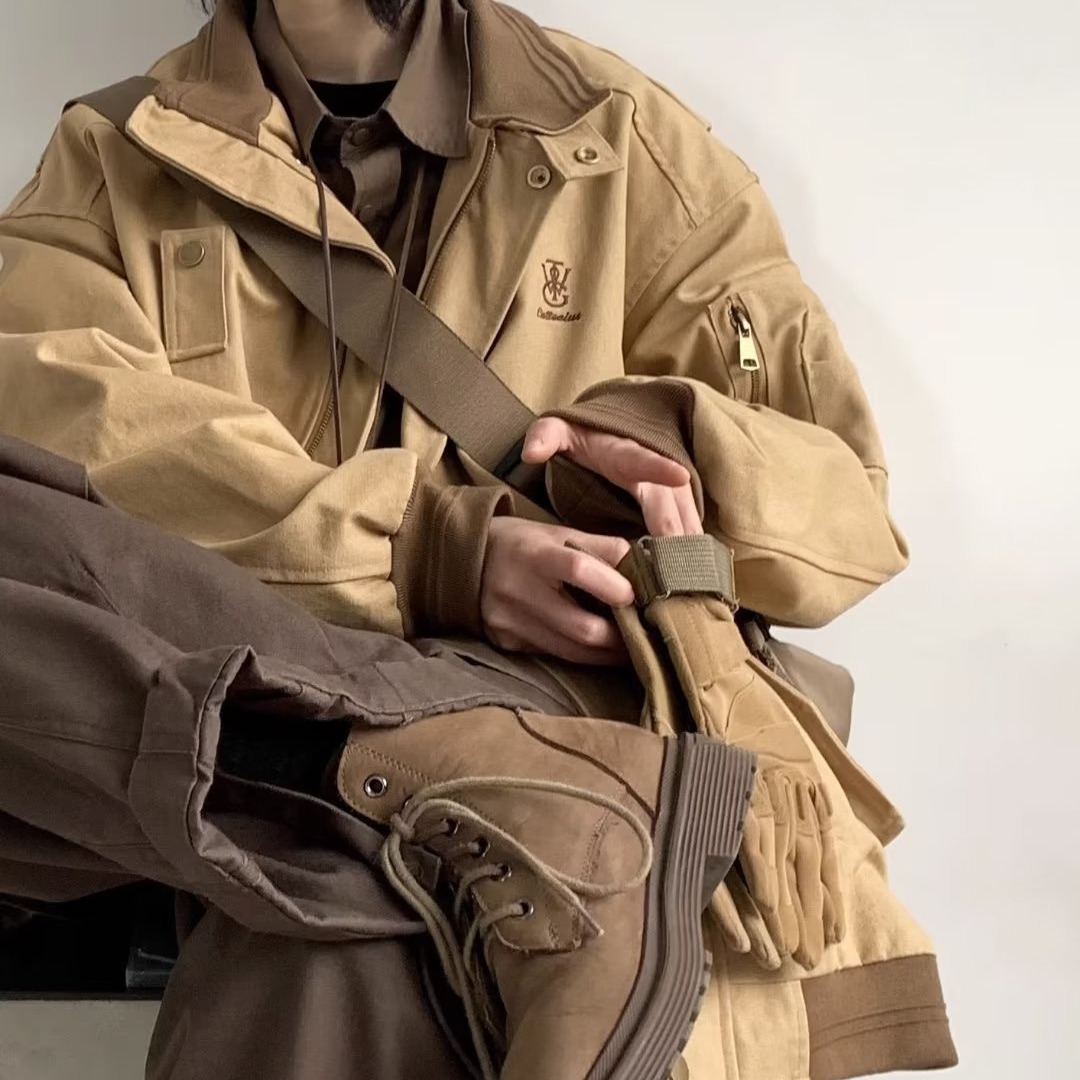 Japanese retro design autumn jacket for men and women