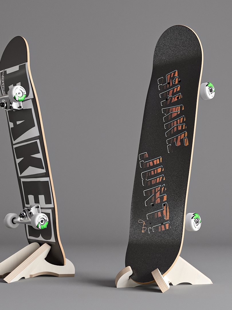 Double Tilt Road Skateboard Snowboard Storage Solid Wood Display Rack Skateboard Snowboard Base Skateboard Sitting Stand